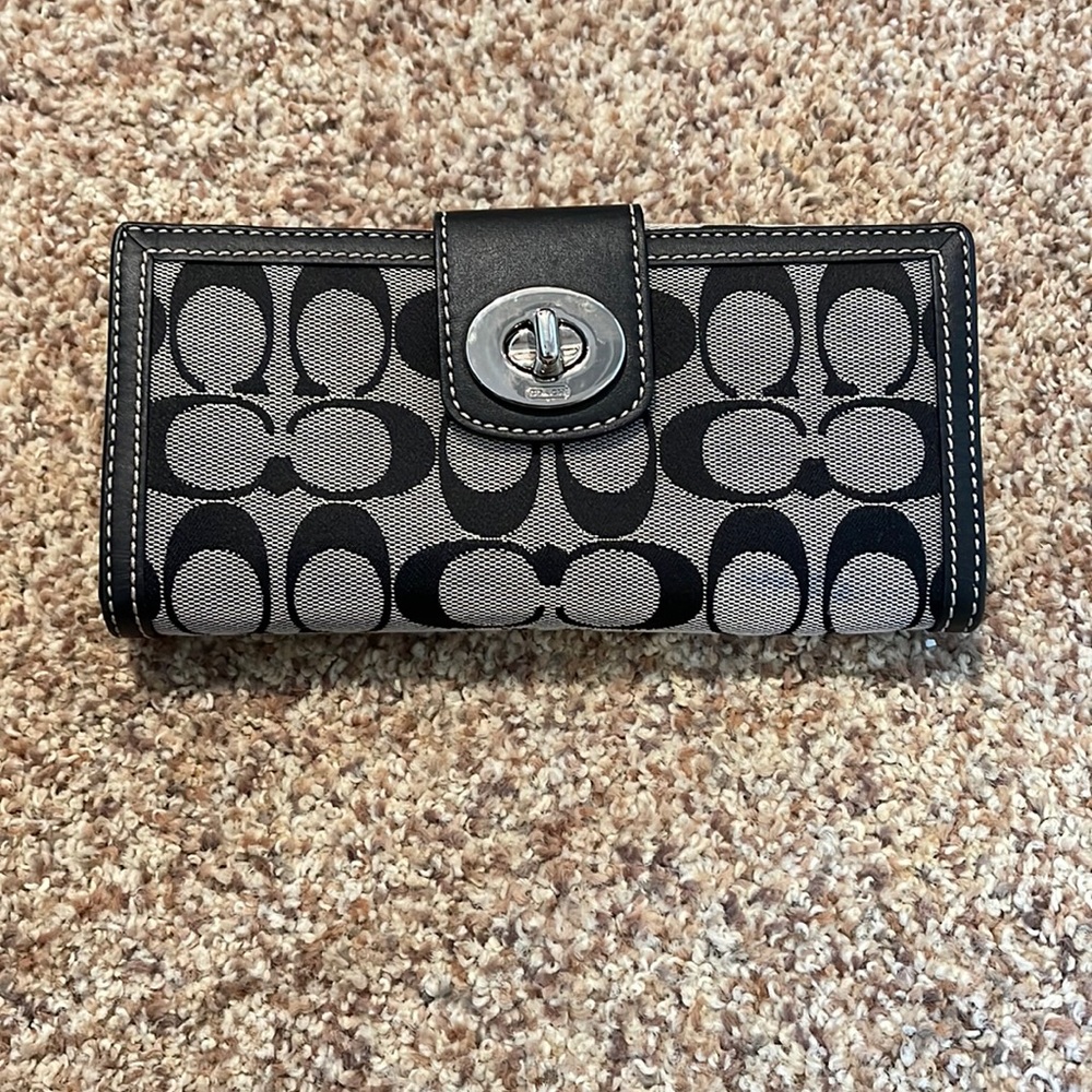 Coach Black Signature Wallet